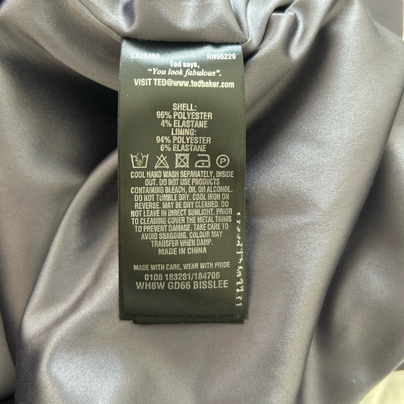 Ted Baker London Floral Dress Gray/Multi, US Size 8, Ted Baker Size 4 - Picture 10 of 11